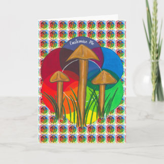 Tarjeta Círculo de hongos - Pintura acrílica