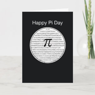 Tarjeta Círculo Del Día Pi
