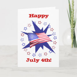 Tarjeta Círculo estrella del Día de la Independencia