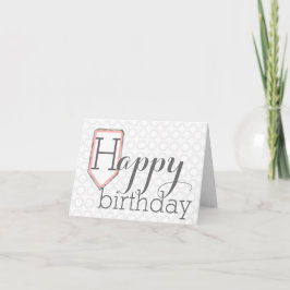 Tarjeta Círculo gris de la fuente mezclada del feliz
