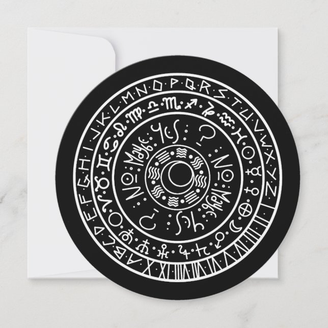 Tarjeta Círculo Pendular Simple Dowsing 5.25" (Anverso)