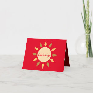 Tarjeta Círculo solar geométrico Thunder_Cove