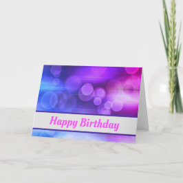 Tarjeta Círculos abstractos rosados y morados Patrón de sa