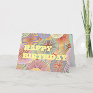 Tarjeta Círculos de cumpleaños felices
