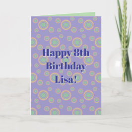 Tarjeta Círculos púrpura, Cumpleaños