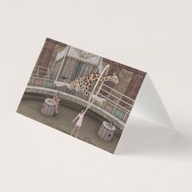 Tarjeta Circus Giraffe (Anverso)