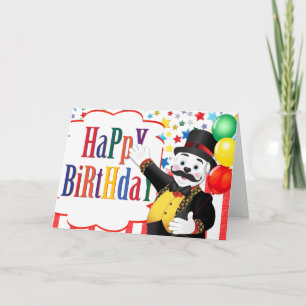 Tarjeta Circus Ringmaster Polar Bear Kids Cumpleaños