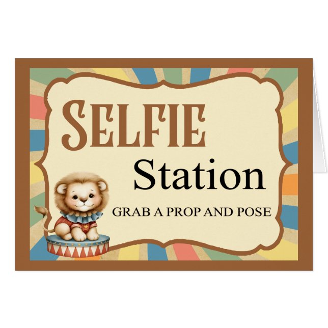 Tarjeta Circus_ Selfie para bebés (Anverso (Horizontal))