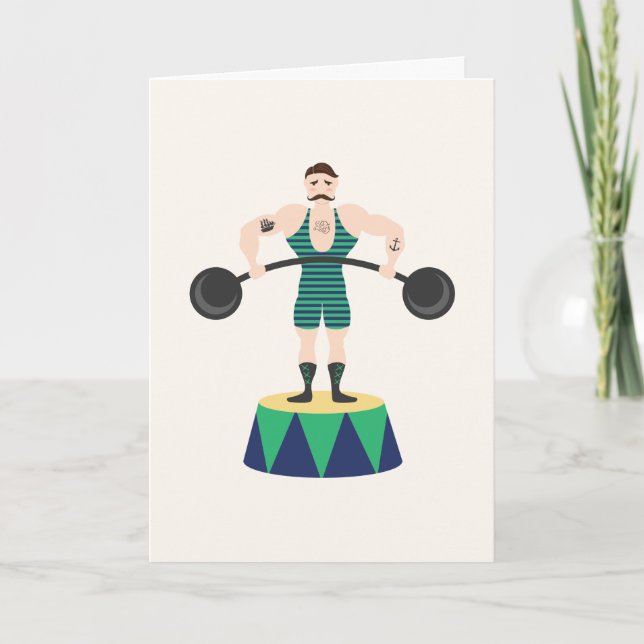 Tarjeta Circus Strongman (Anverso)