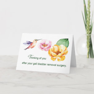 Tarjeta Cirugía de vesículas pensando en tus flores