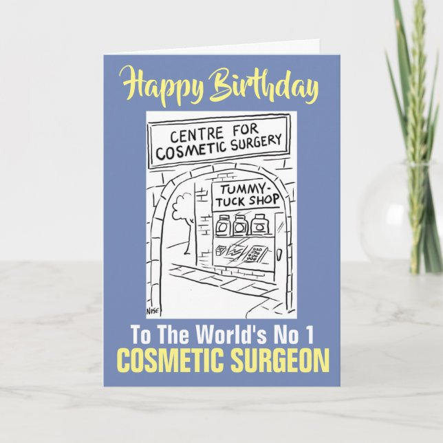 Tarjeta Cirujano estético número 1 del mundo - Feliz cumpl (Anverso)