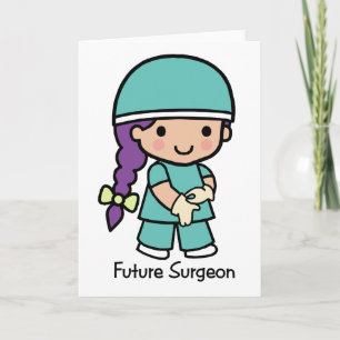 Tarjeta cirujano futuro - Chica