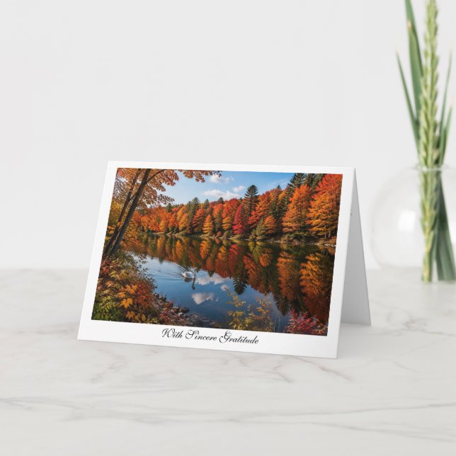 Tarjeta Cisne de Otoño (Anverso)