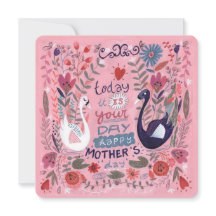 Cisne floral rosa Feminine