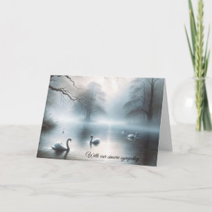 Tarjeta Cisnes De Solidaridad En Lago Misty