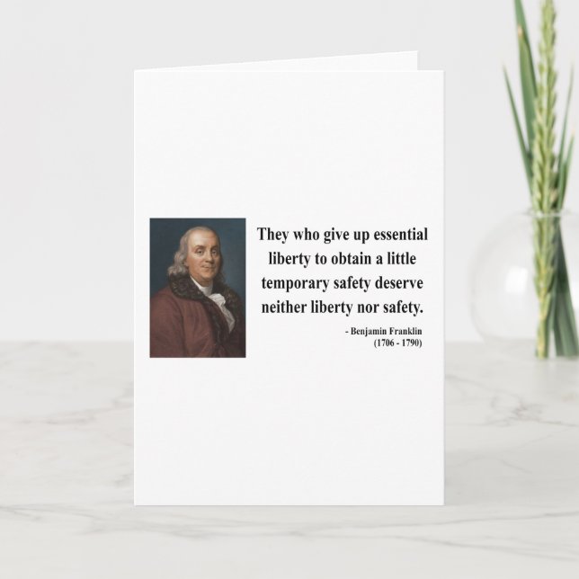 Tarjeta Cita 1b de Ben Franklin (Anverso)
