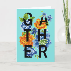 Tarjeta Cita 2 de combinación de flores