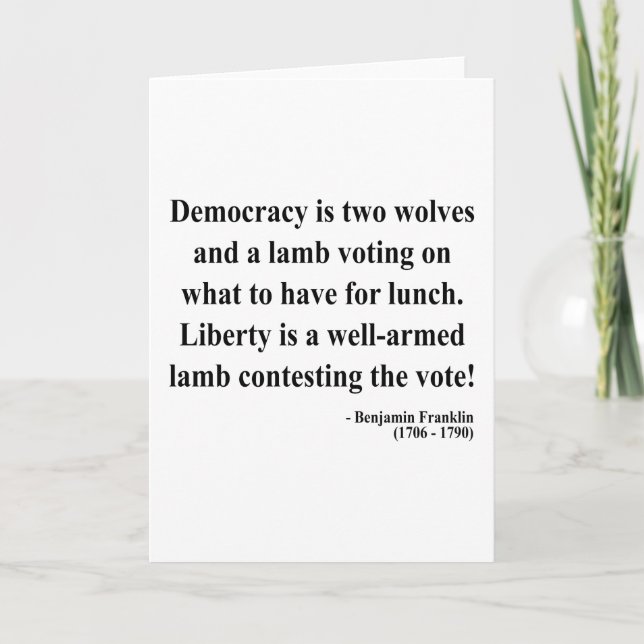 Tarjeta Cita 2a de Ben Franklin (Anverso)