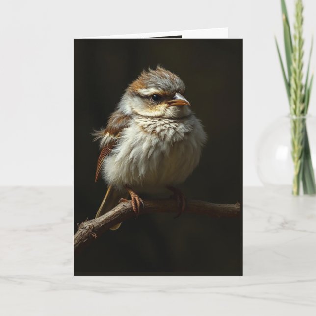 Tarjeta Cita alentadora sobre la esperanza entre los pájar (Anverso)