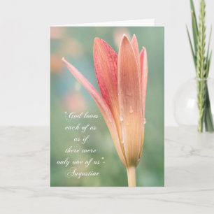 Tarjeta Cita asquerosa sobre Dios en la foto de Daylily