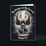 Tarjeta Cita bíblica gótica cristiana ángel de la guarda S<br><div class="desc">Camiseta sin mangas de la cita bíblica gótica cristiana ángel de la guarda Salmo 91_2</div>