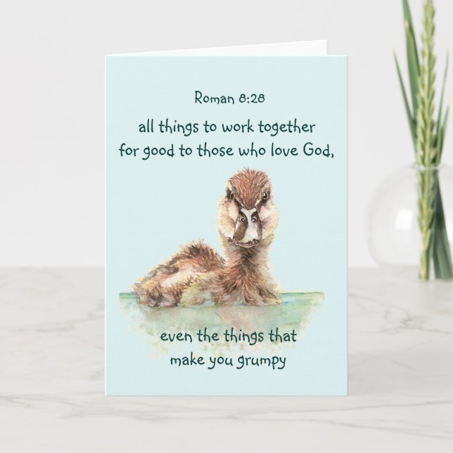 Tarjeta Cita bíblica inspiradora de 8:28 Trabajar juntos  (Anverso)
