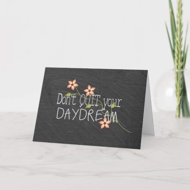 Tarjeta Cita Daydream en pizarra (Anverso)