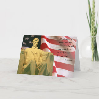 Tarjeta cita de Abraham Lincoln