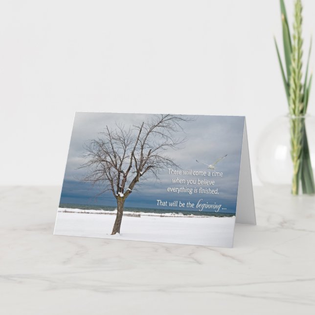 Tarjeta Cita de aliento con árbol (Anverso)