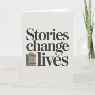 Tarjeta Cita de amante de libros Historias Cambian Vidas