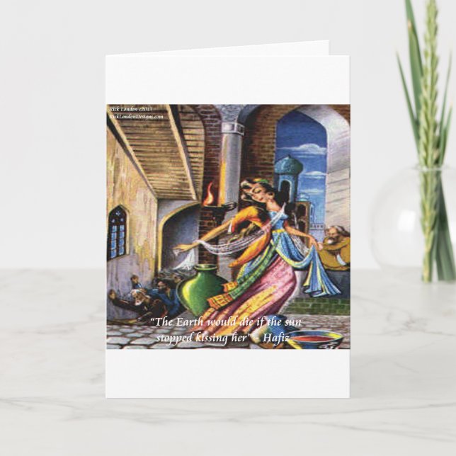 Tarjeta Cita de amor Hafiz (Sun & Earth) (Anverso)