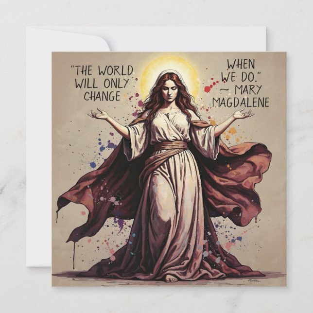 Tarjeta Cita de Arte Vintage Mary Magdalene (Anverso)