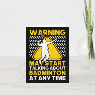 Tarjeta Cita de Badminton puede empezar a hablar de Badmin