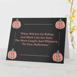 Tarjeta Cita de calabaza de Halloween Jack-O-Lantern