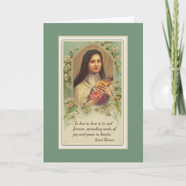 Tarjeta Cita De Carmelita De Flor St. Therese (Anverso)