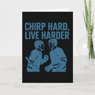 Tarjeta Cita de charla basura de hockey Chirp Hard Live Ha