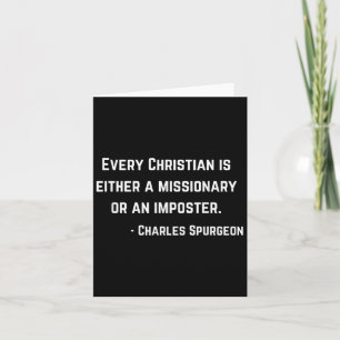 Tarjeta Cita de Charles Spurgeon Misionero o impostor Chri