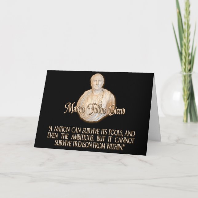 Tarjeta Cita de Cicero en traición (Anverso)