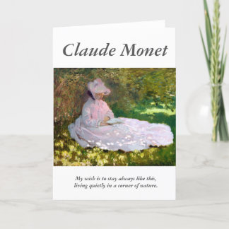 Tarjeta Cita de Claude Monet de artista de primavera