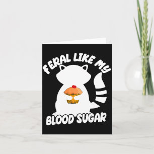 Tarjeta Cita de Conciencia sobre la Diabetes Mapache Feral