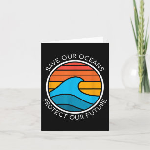 Tarjeta Cita de conservación oceánica salva agua del futur