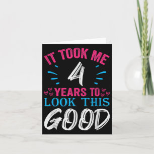 Tarjeta Cita de cumpleaños de 4 años Gráficos divertidos 4