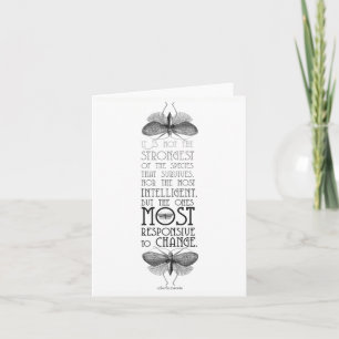 Tarjeta Cita de Darwin