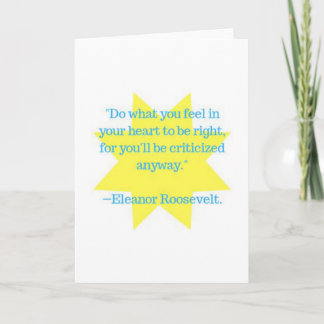 Tarjeta Cita de Eleanor Roosevelt