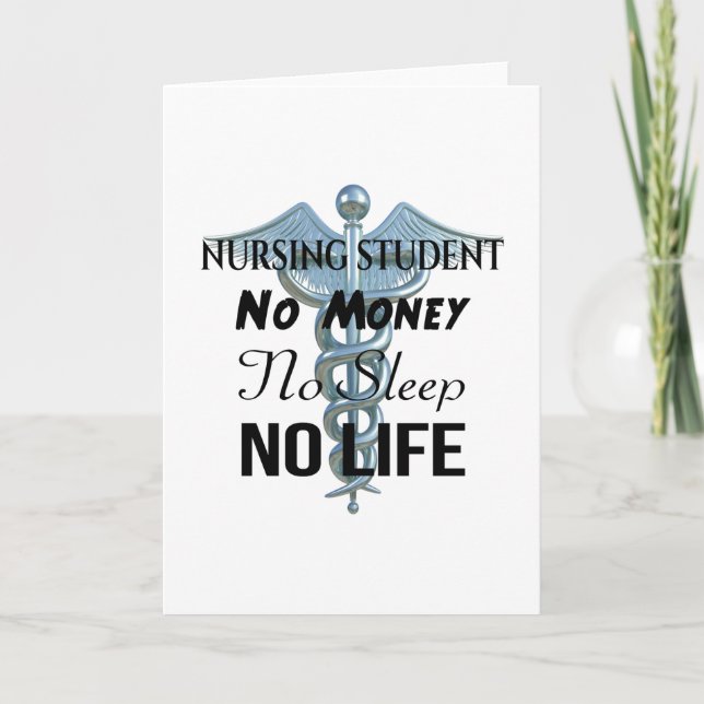 Tarjeta Cita de enfermera divertida para estudiante de enf (Anverso)