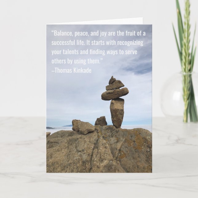 Tarjeta Cita de equilibrio de las rocas (Anverso)