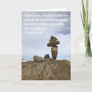 Tarjeta Cita de equilibrio de las rocas
