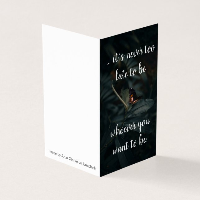 Tarjeta Cita de esperanza de F. Scott Fitzgerald (Exterior)