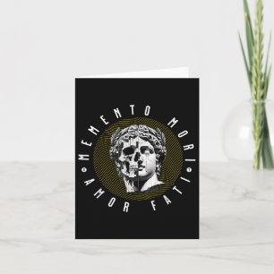 Tarjeta Cita de estoicismo de Memento Mori Amor Fati