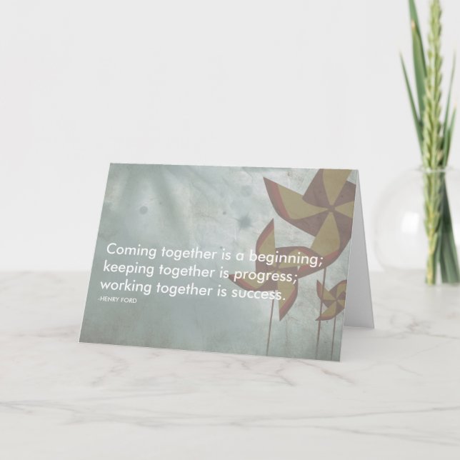 Tarjeta cita de éxito de henry ford (Anverso)